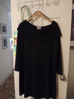 Amanda Charles Black Knit Dress